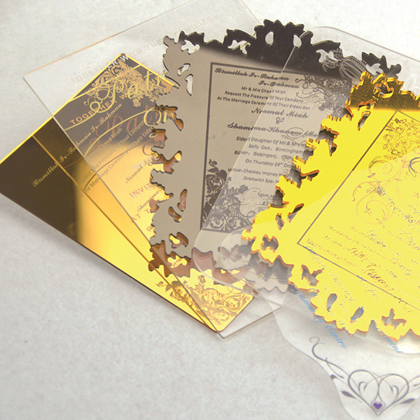 Acrylic invitation card